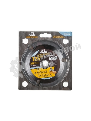 Диск пильный по дереву Fit, посадочный диаметр 22.2 мм, 3 зуба с карбидными вставками, мелкий зуб, 125 мм