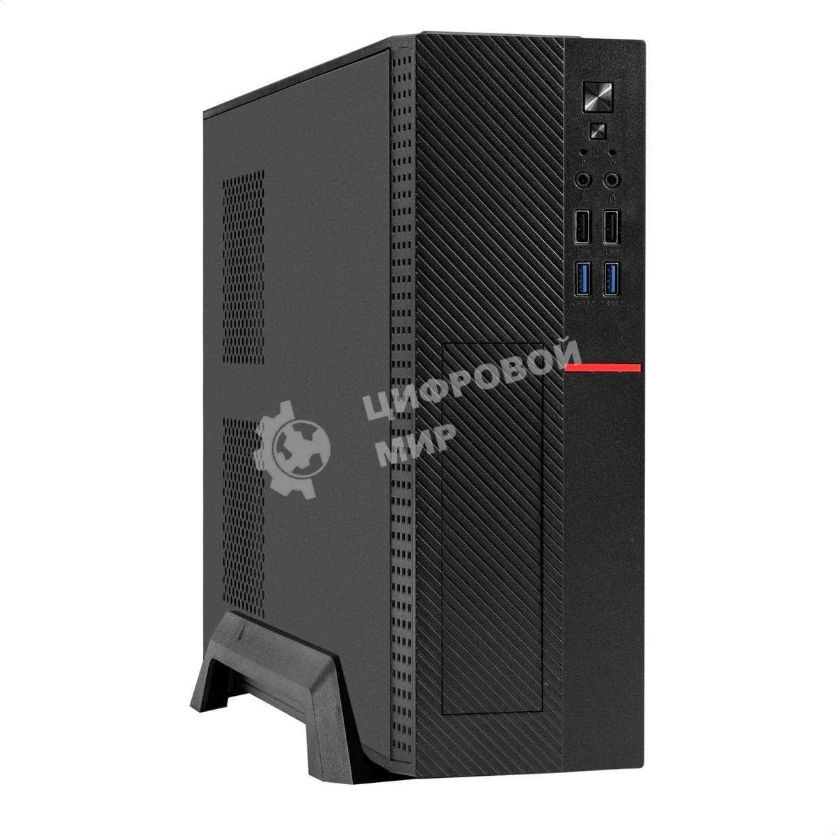 Компьютерный корпус Desktop ExeGate MI-307U2-M350 (mini-ITX/mATX, БП M350 с вент. 8см, 2*USB+2*USB 3.0, HD аудио, черный)