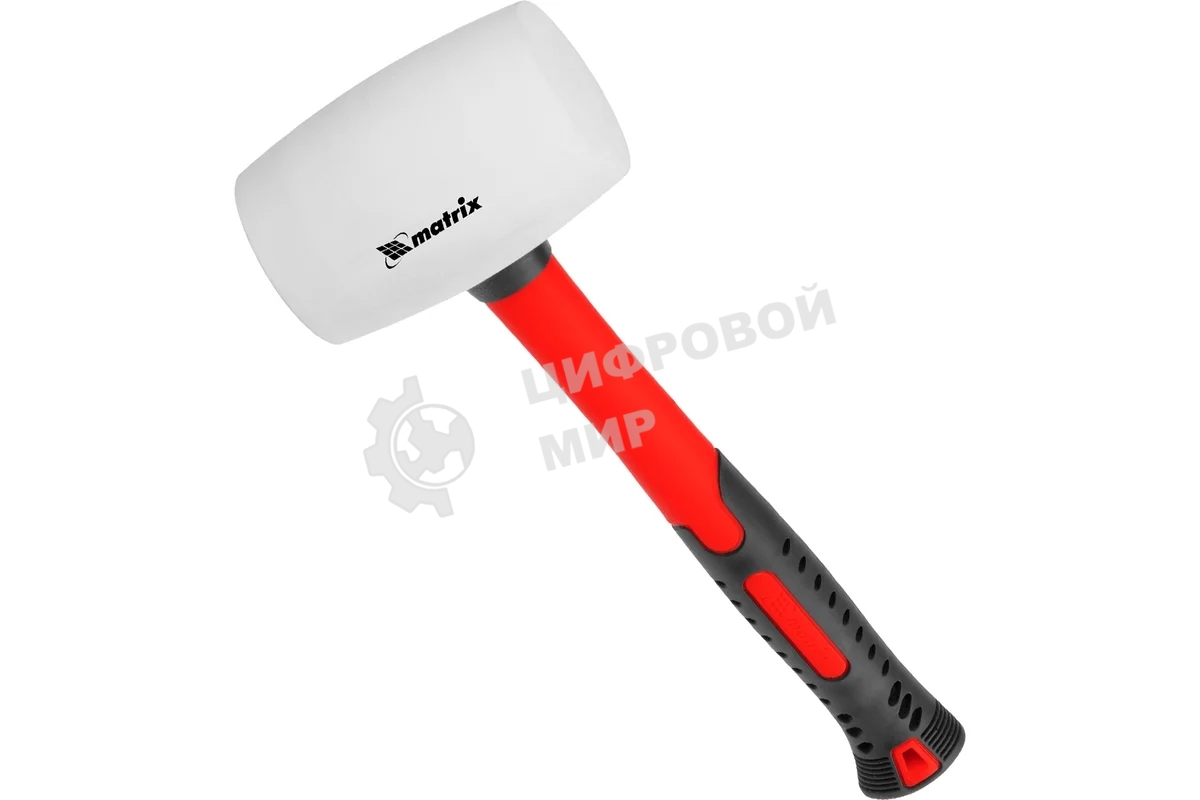 Киянка резиновая Matrix 11196 450 г, белая резина, фибергласовая рукоятка
