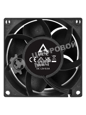 Комплект вентиляторов для корпуса Arctic S8038-7K (4 Pack) черный, 80 мм, 7000 об/мин, 4 pin