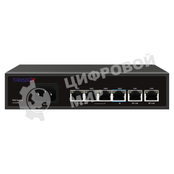 Коммутатор Trassir TR-NS1206-65-4PoE