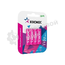 Аккумулятор Космос AAA/R03 Ni-MH 1100 мАч (блист.4шт)