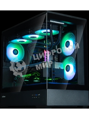 Компьютерный корпус ZALMAN P30 V2, MATX, черный, WINDOW, 2x3.5