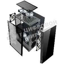 Компьютерный корпус Ginzzu CL280 FAN 12CM RGb*4 USB3.0 Window