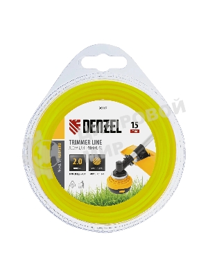 Леска для триммера Denzel круглая 2 мм х 15 м, блистер FLEX CORD