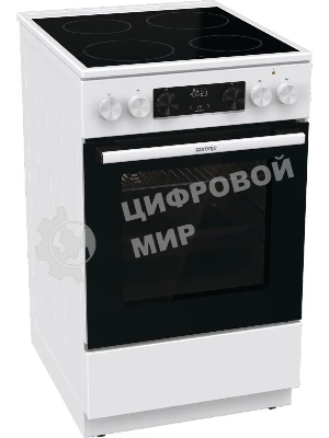 Плита электрическая Gorenje GEC5C61WG белый, конфорок 4 электрических, духовка 70 л, 50 см x 85 см x 59.4 см (без крышки)