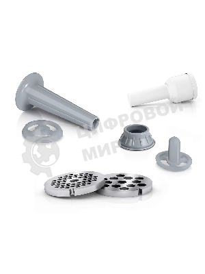 Мясорубка электрическая Bosch MFW2520W белый, 1500 Вт, 1.7 кг/мин, насадки - 4