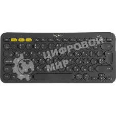 Клавиатура беспроводная Logitech K380 Multi-Device Bluetooth (920-007584) темно- серый- (заводская гравировка)