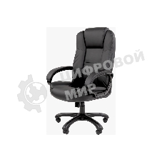 Кресло Chairman 600 черный, экокожа, 120 кг