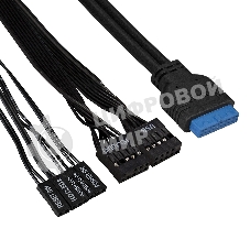 Компьютерный корпус Miditower ExeGate CP-603-UNS500 (ATX, БП UNS500 с вент. 12см, 2хUSB, аудио, черный)