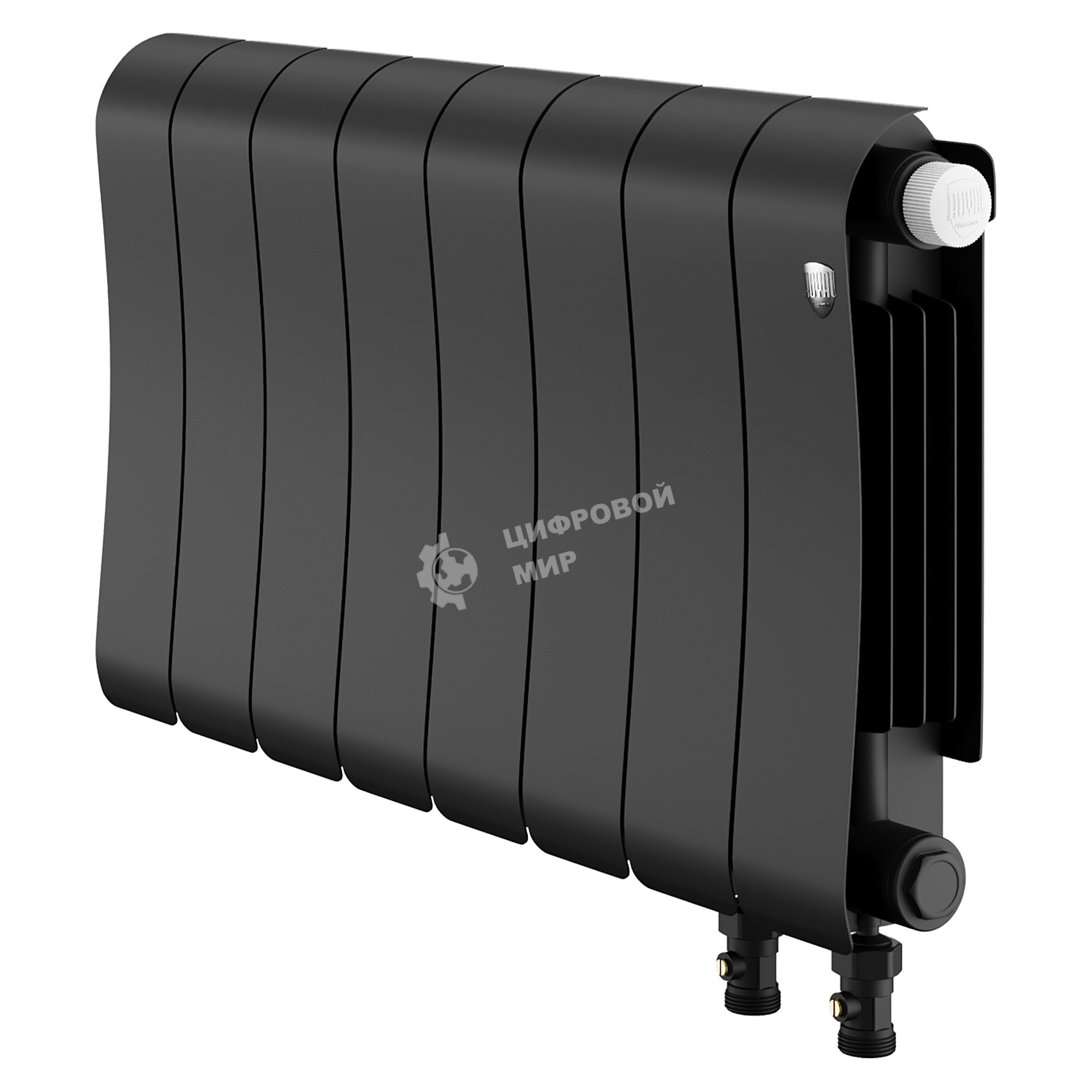 Радиатор биметаллический Royal Thermo Infinity 300 Noir Sable VR80 - 8 секц.