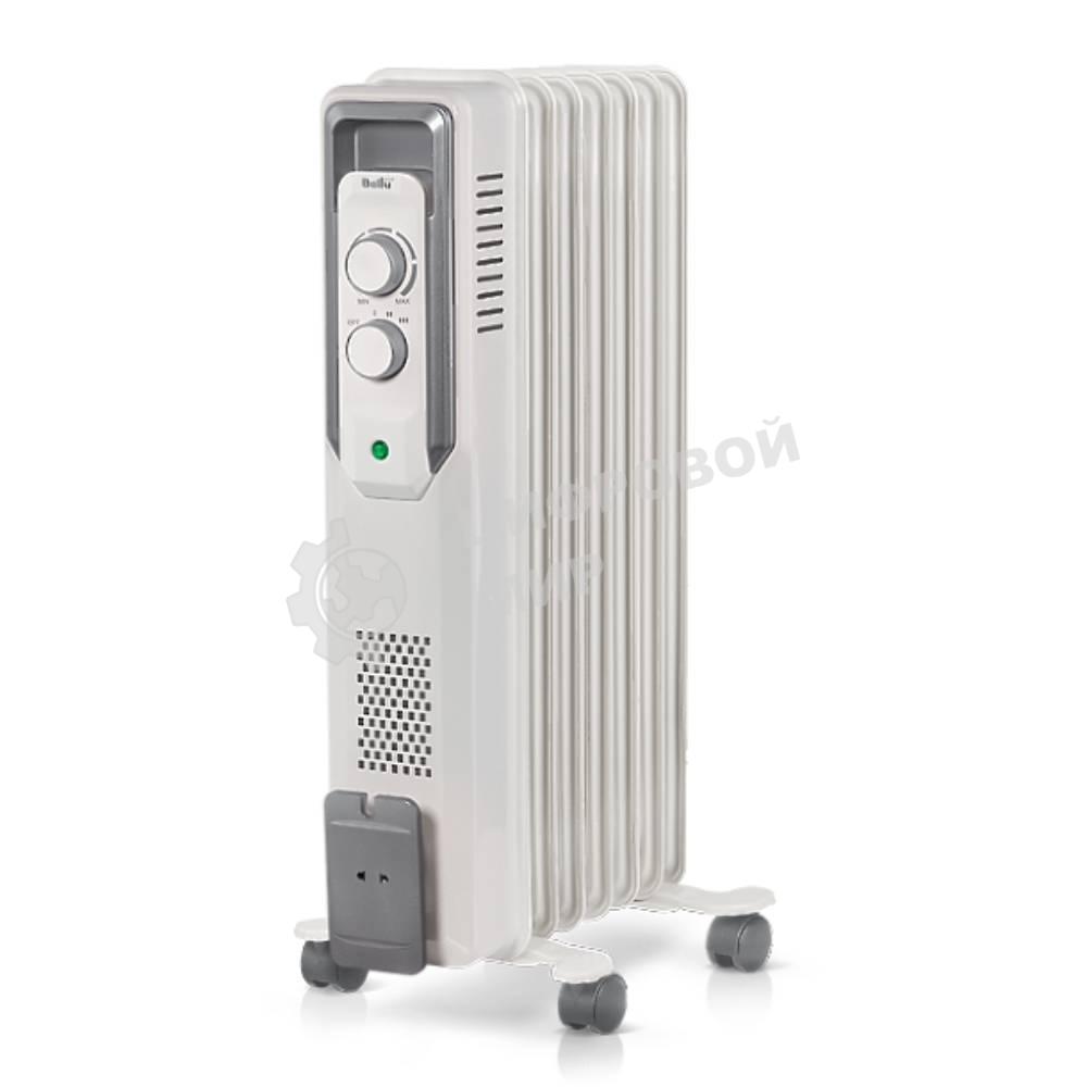 Обогреватель масляный Ballu CUBE BOH/CB-07W (7 секций), белый, 1500 Вт, 15 м2, механический термостат