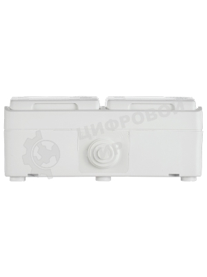 Розетка 2-я IEK ERS22-K01-16-54-DC ОП Форс РСб22-3-ФБ 16А IP54 с заземл. защ. шторки белый