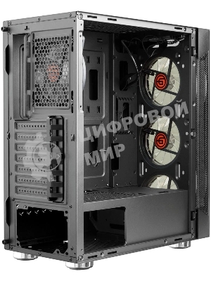 Компьютерный корпус Ginzzu CL280 FAN 12CM RGb*4 USB3.0 Window