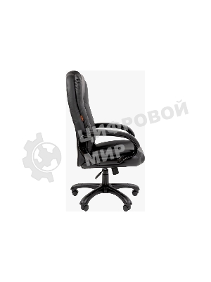 Кресло Chairman 600 черный, экокожа, 120 кг