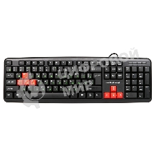 Клавиатура проводная NAKATOMI KN-02U USB черный-красный