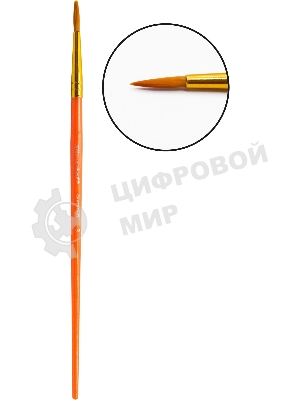 Набор кистей Silwerhof Color, синтетика (набор 5шт) синтетика круглая №3/плоская №2,6,14/овальная №1