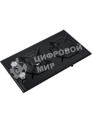 Газовая варочная панель Maunfeld EGHG.32.2CB/G, 2 конфорки, закаленное стекло, черный