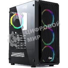 Корпус PowerCase Mistral Z4 Mesh LED, Midi-Tower, чёрный, 4 x 120 мм