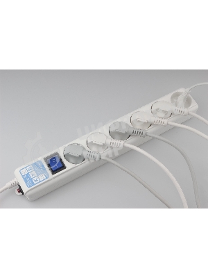 Фильтр-удлинитель PC PRO, 3 м, 6 р, белый, 16А, SPL6-16-P-3M