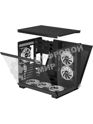 Компьютерный корпус без блока питания Case PCCooler C3T500 ARGB BK, Midi-Tower, TG, 6x120мм ARGB, 1xUSB-C 3.1 + 2xUSB-A 3.0, ATX, mATX, mITX черный