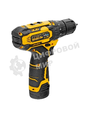 Дрель-шуруповерт Denzel CDQ-12, 12 В, 1,5 Ач, 30 Нм, щеточный