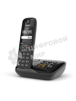 Радиотелефон Dect Gigaset AS690A черный автооветчик АОН
