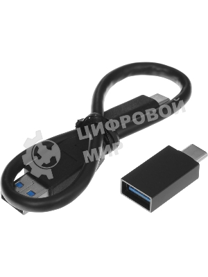 Внешний SSD Kingston XS1000, 2TB, USB 3.2 Gen 2 Type-C, R/W 1050/1000, черный