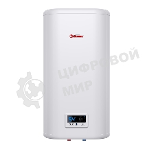 Водонагреватель Thermex Flat Plus IF 50V (PRO) накопительный электрический 50 л потребляемая мощность 2 кВт (220 В) электронное управление магниевый анод (2 шт.) вертикальный монтаж на стену с нижней подводкой (½') максимальная температура нагрева воды до 75 °С Размеры (ШxВxГ) 452x865x239 мм системы защиты: УЗО, от перегрева, замерзания, предохранительный клапан функции: дисплей, индикатор включения, индикатор нагрева, термометр, самодиагностика, ограничение температуры нагрева, ускоренный нагрев