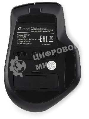 Мышь беспроводная Oklick 502MW черный, 2400 dpi, радиоканал, Bluetooth, USB, кнопки - 9