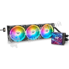 Система жидкостного охлаждения Thermaltake MAGFloe 420 Ultra ARGB Soc-AM5/AM4/1200/1700/1851 черный 4-pin 34.5dB Al+Cu LCD Ret (CL-W451-PL14SW-A)