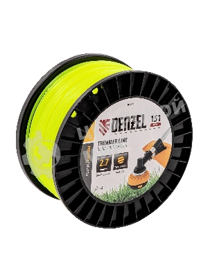Леска для триммера Denzel круглая, 2,7мм х 151м, на DIN катушке FLEX CORD