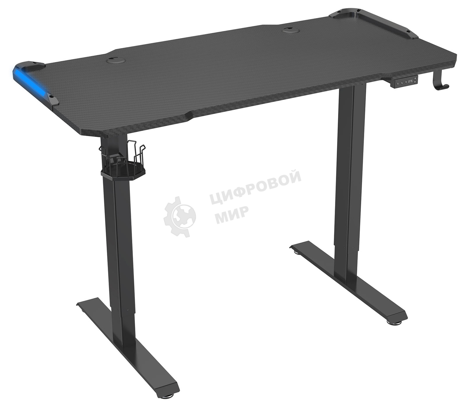 Стол игровой Cactus CS-ED-GbK столешница МДФ карбон, каркас черный