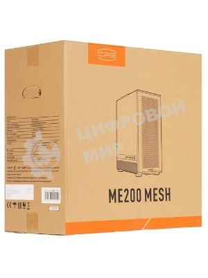 Компьютерный корпус PCCooler ME200 MESH WH, Mesh Full Tower, белый, TG, SPCC, 3x120мм ARGb E-ATX, ATX, mATX, mITX 180/380/220мм 4x2.5