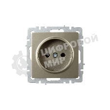 Розетка 1-местная IEK BRITE РС10-1-0-БрШ (BR-R10-10-K37) 10А, без заземления, без защитных шторок, шампань