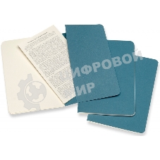 Блокнот Moleskine CAHIER JOURNAL CH013B44 Pocket 90x140 мм, обложка картон, 64 страниц, нелинованный, голубой (3 шт)