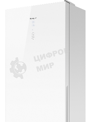 Холодильник Weissgauff WRK 1850 D белое стекло двухкамерный 223/94 л морозилка снизу, No Frost