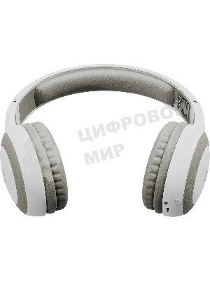 Беспроводные/проводные наушники Digma BT-15 белый/серый, накладные, Bluetooth + проводной, складная конструкция, до 10 ч