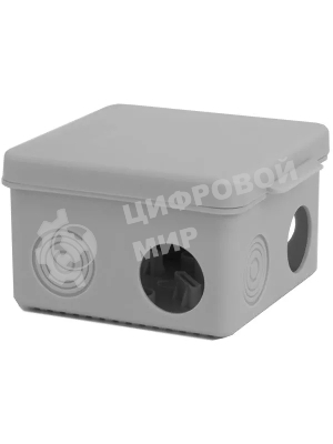 Коробка распределительная TOKOV ELECTRIC ОП 80х80х50 мм 7 каб. вводов IP54 серый