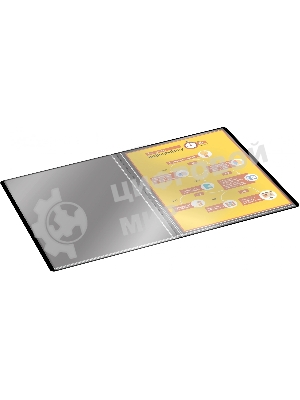 Папка с 40 прозрачными вкладками Silwerhof Eco A4, пластик, 0.5мм, черный