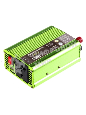 Автомобильный инвертор (преобразователь) постоянного тока 12В в переменный ток 220В, модель QUMO QAI-901-500 (Inv 001), максимальная выходная мощность 500Вт, встроенный разъем USB