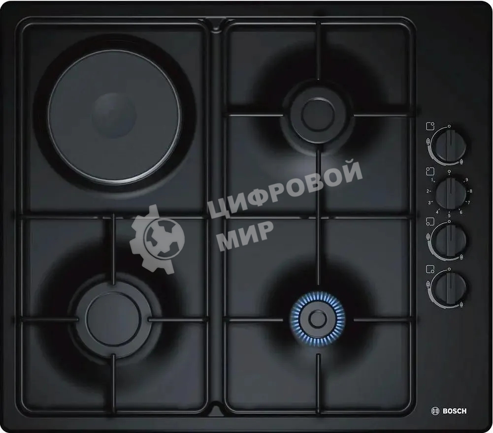 Комбинированная варочная панель Bosch PBY6C6B62O независимая, черный