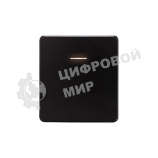 Выключатель Kranz ROUND 1 кл проходной (переключатель) с подсветкой 10А с/у оникс