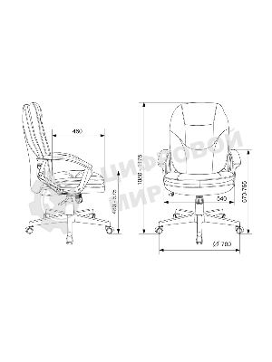 Кресло Бюрократ CH-868N Leather Venge черный, экокожа