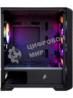 Компьютерный корпус 1STPLAYER TRILOBITE T5 черный mATX, TG 4x120мм LED fans inc. T5-BK-4F1