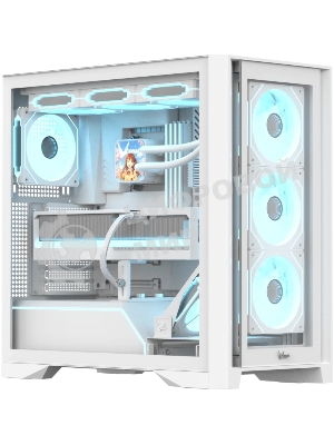 Компьютерный корпус AeroCool/Formula V Line Air Power G8 White, ATX, Dual Front Panels, TYPE-C*1, USB3.0*1
