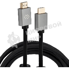 Кабель аудио-видео Digma HDMI (m)/HDMI (m) 3м. феррит.кольца позолоч.конт. черный (D-HDMI-2FF-V2.0-3M)