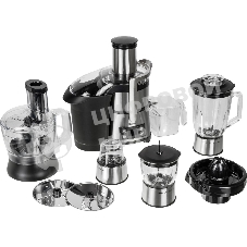 Кухонный комбайн Kitfort KT-1395 800Вт серебристый/черный