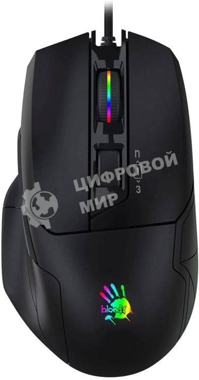 Мышь проводная A4Tech Bloody W70 Max черный, 10000 dpi, USB, кнопки - 9