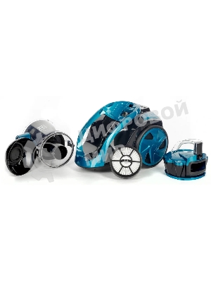 Пылесос Eurostek EVC-3001 синий, 400/2200 Вт, уборка сухая, пылесборник контейнер 2.5 л